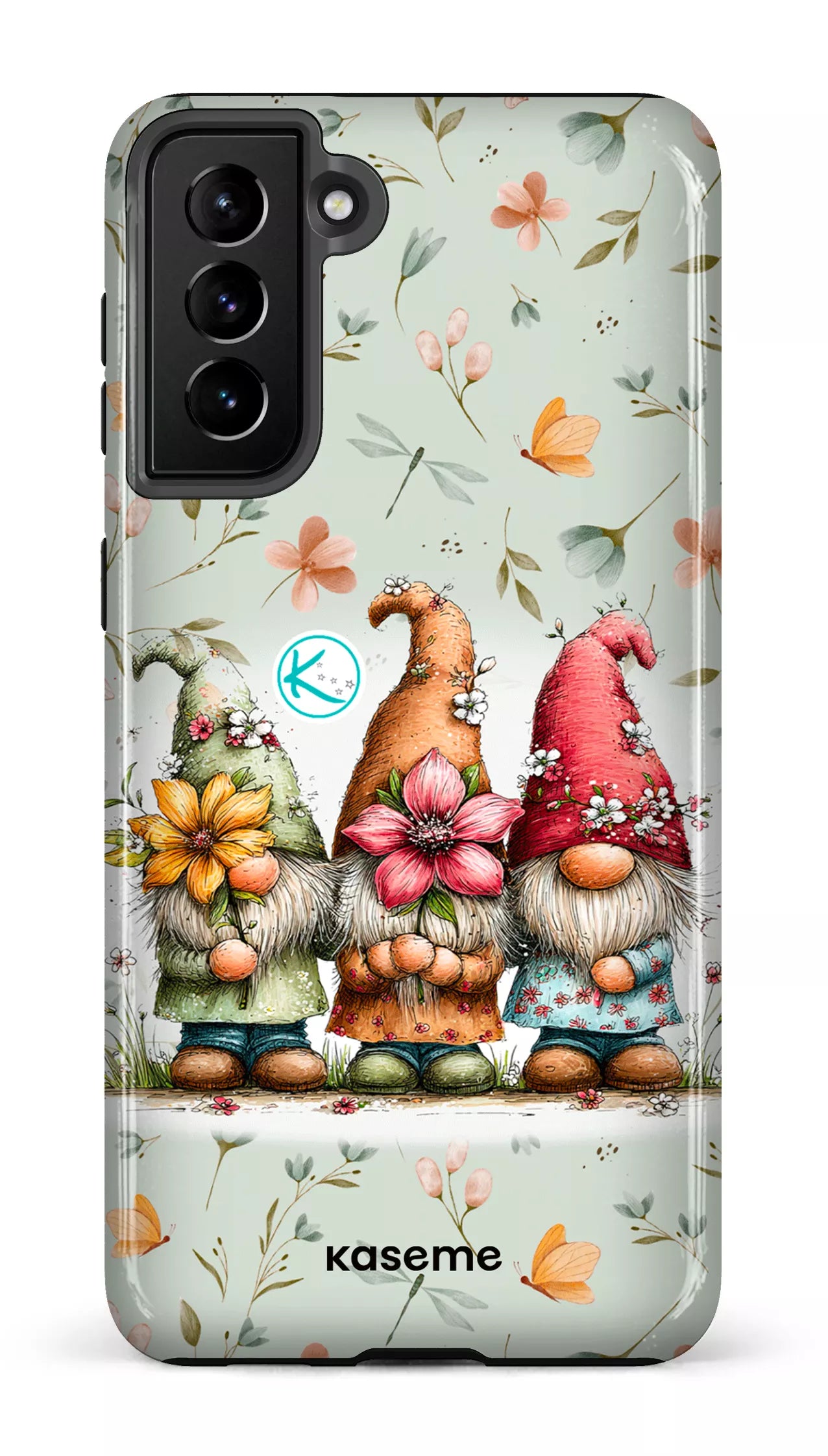 Étui à cellulaire - Gnomes à la fleur