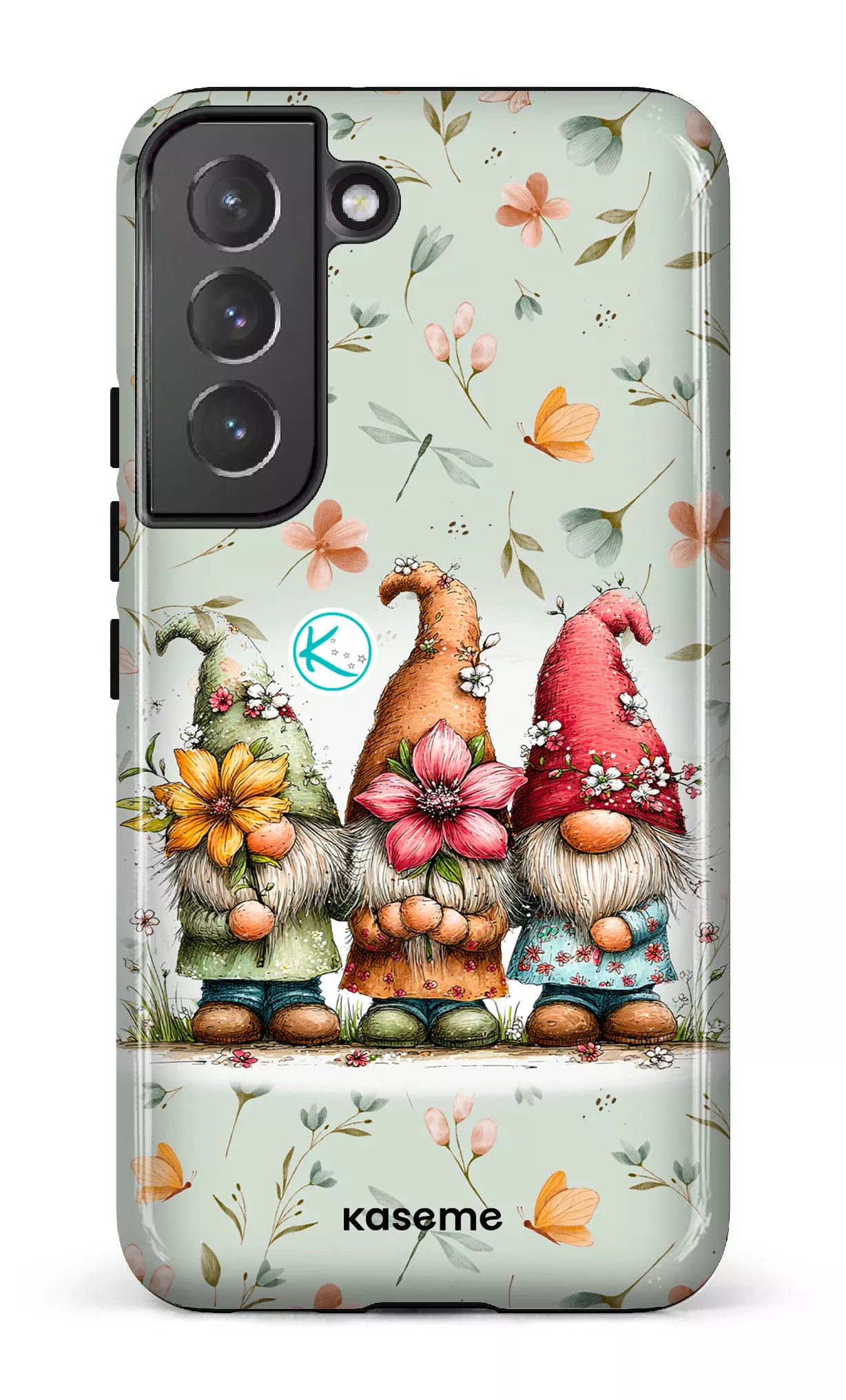 Étui à cellulaire - Gnomes à la fleur