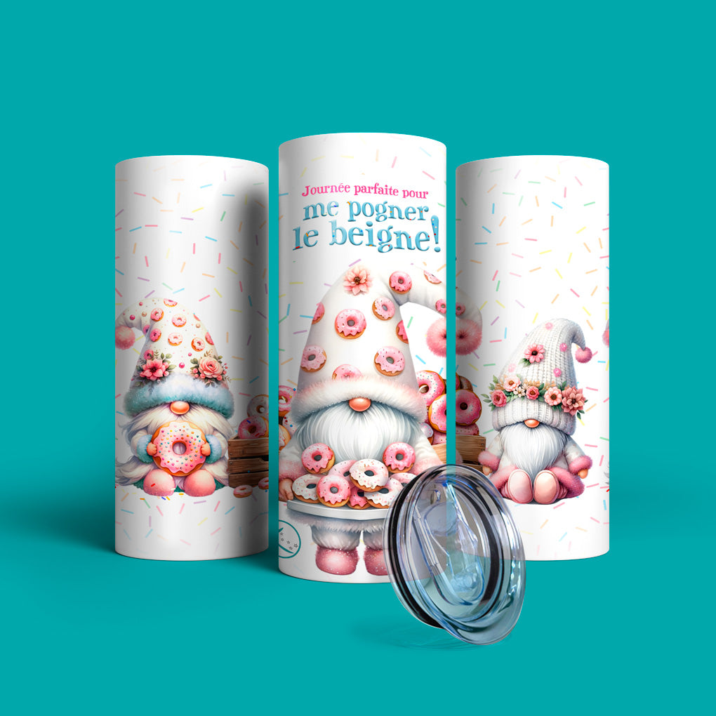 Verre en acier inoxydable Gnome aux beignes
