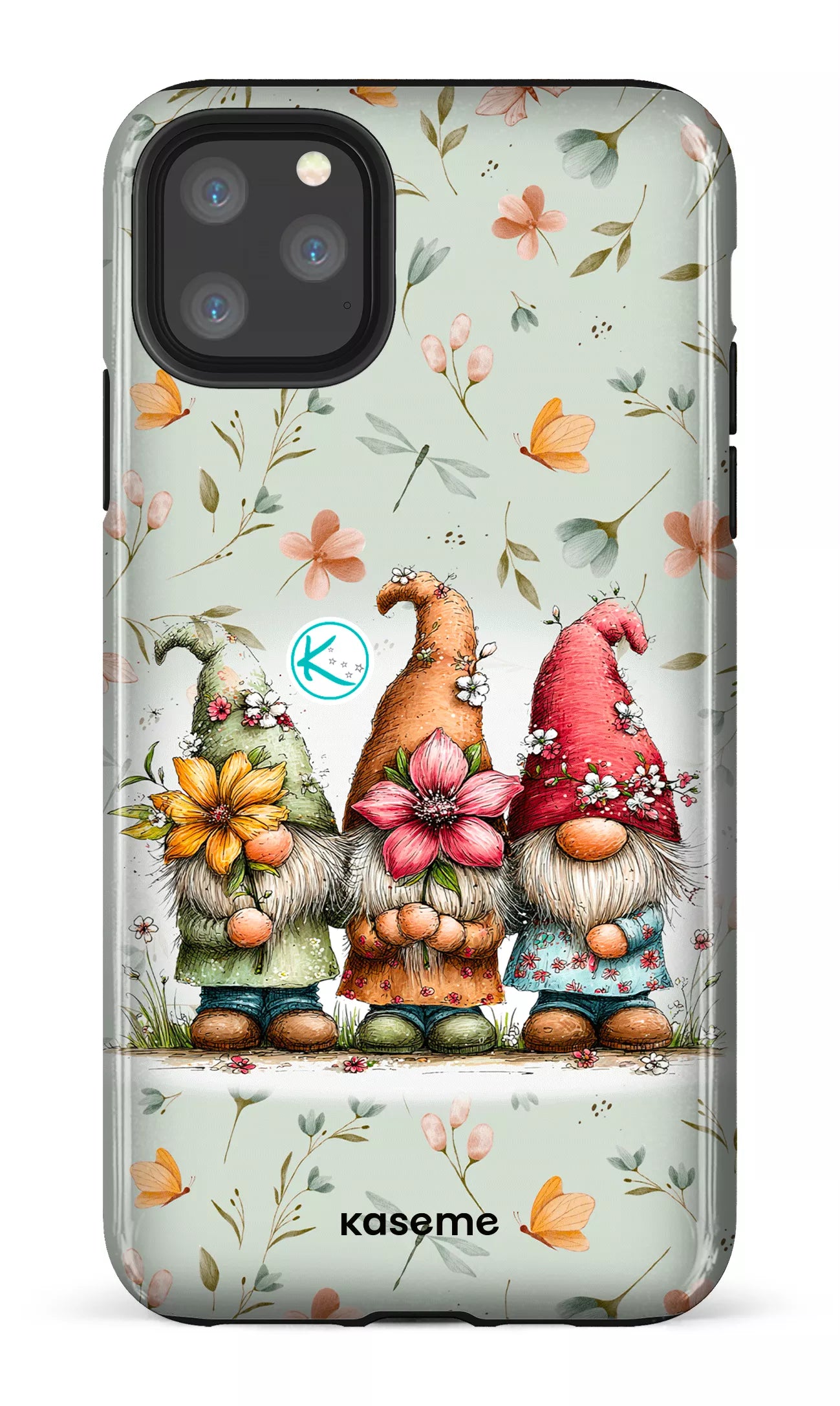 Étui à cellulaire - Gnomes à la fleur