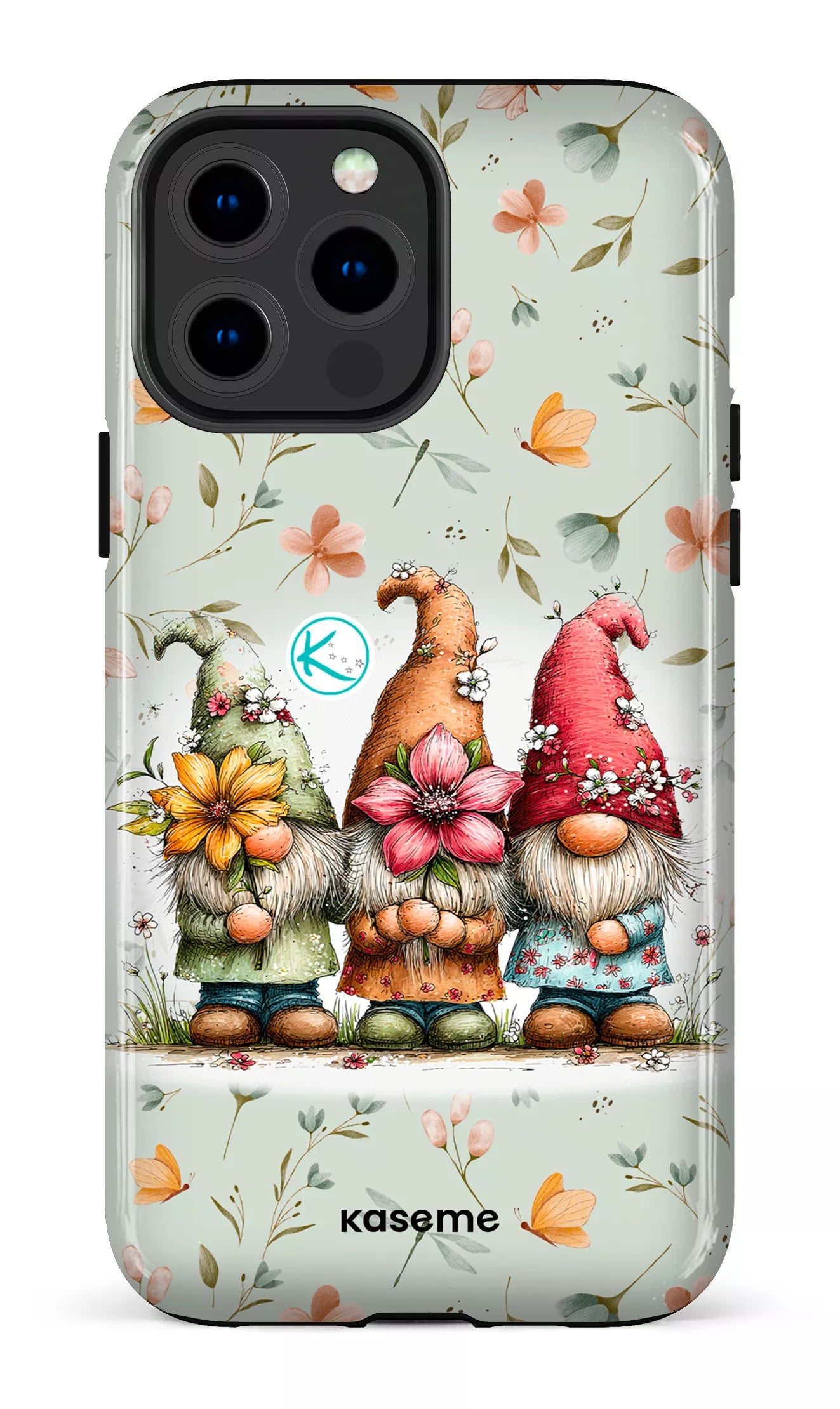 Étui à cellulaire - Gnomes à la fleur