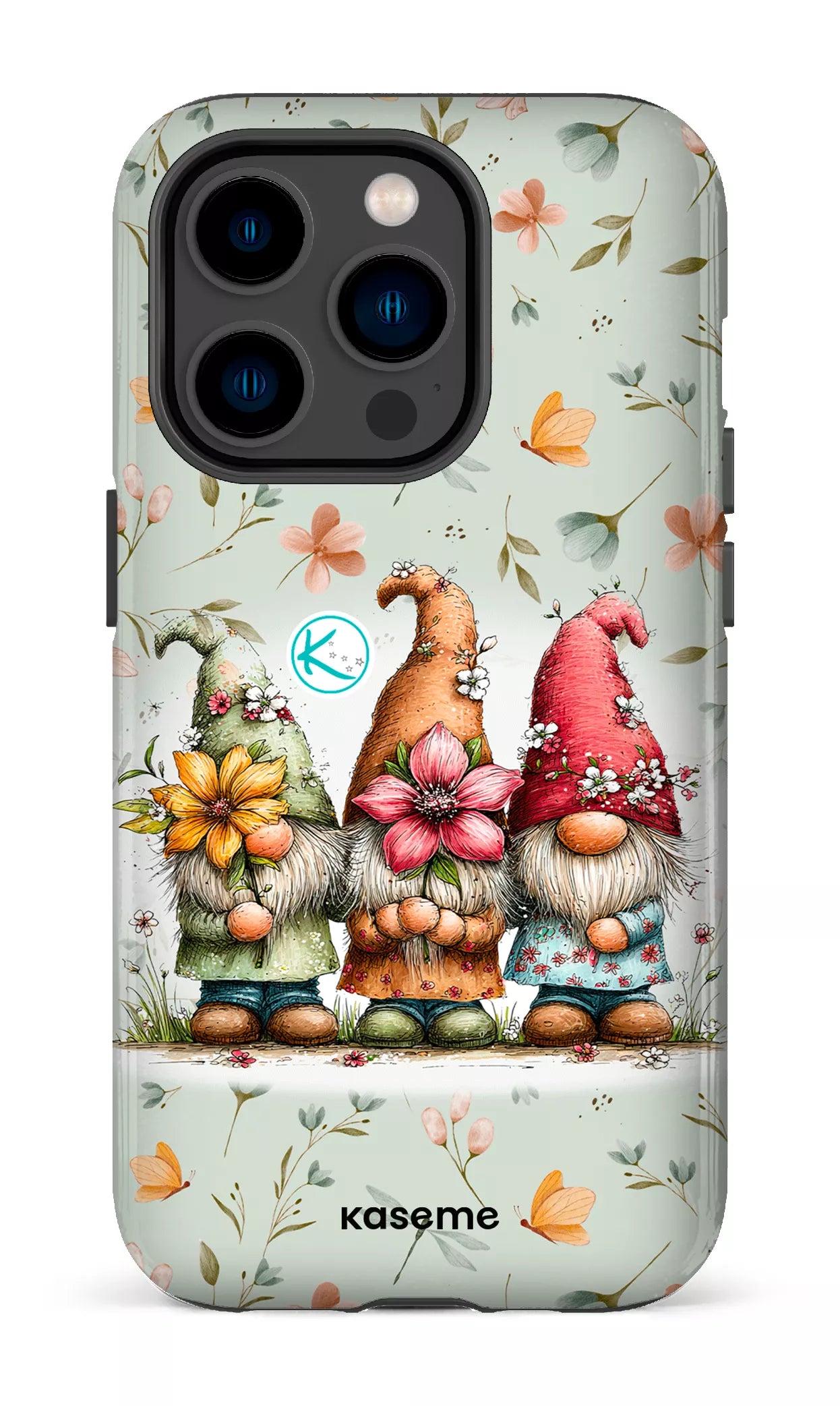 Étui à cellulaire - Gnomes à la fleur