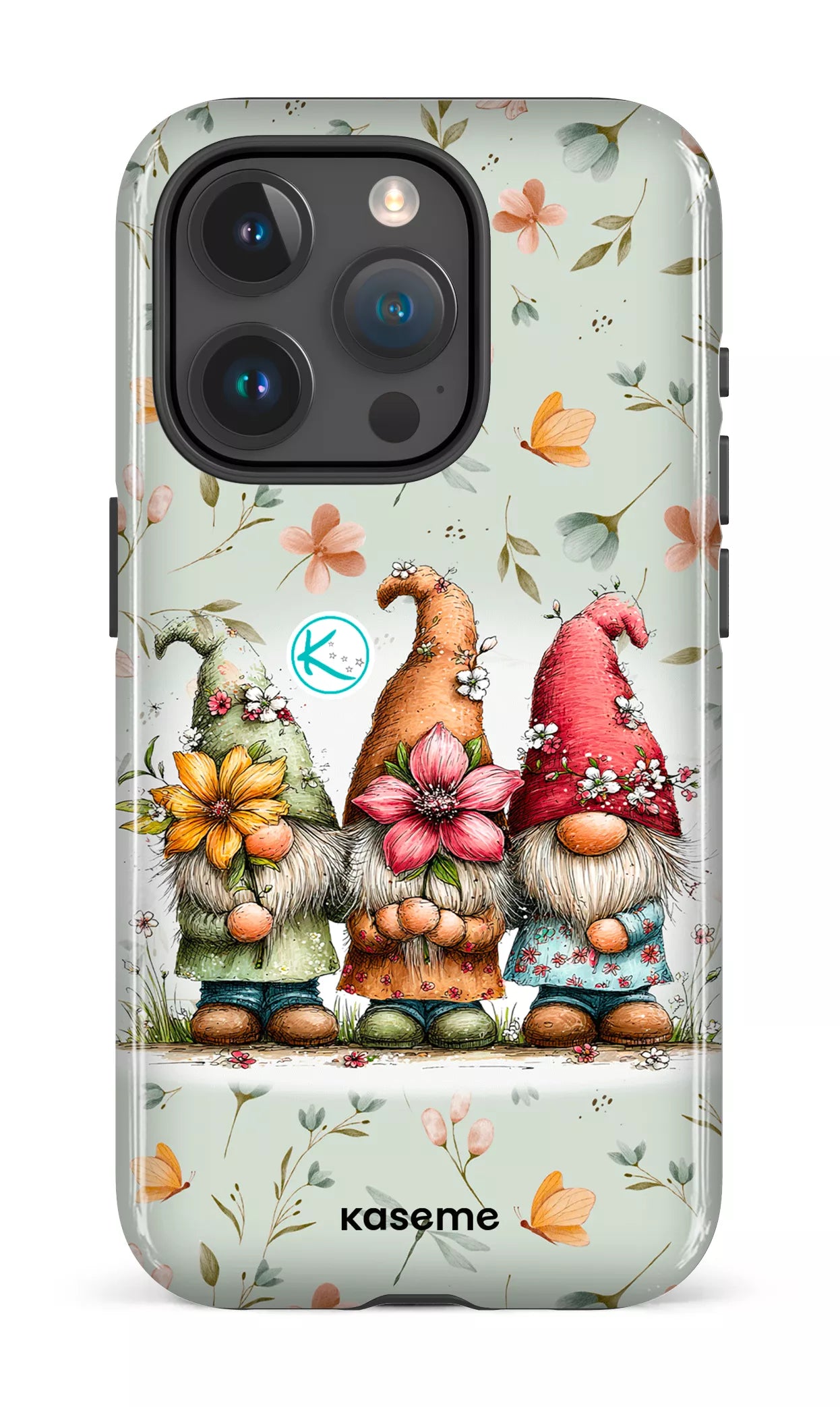 Étui à cellulaire - Gnomes à la fleur