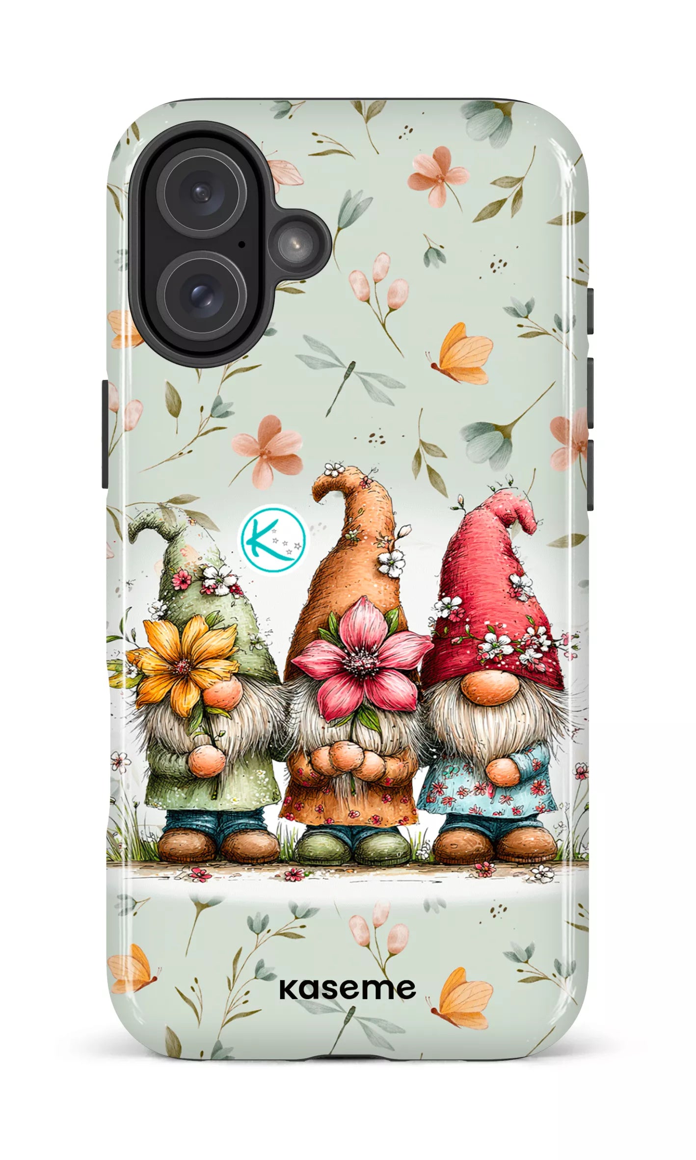 Étui à cellulaire - Gnomes à la fleur