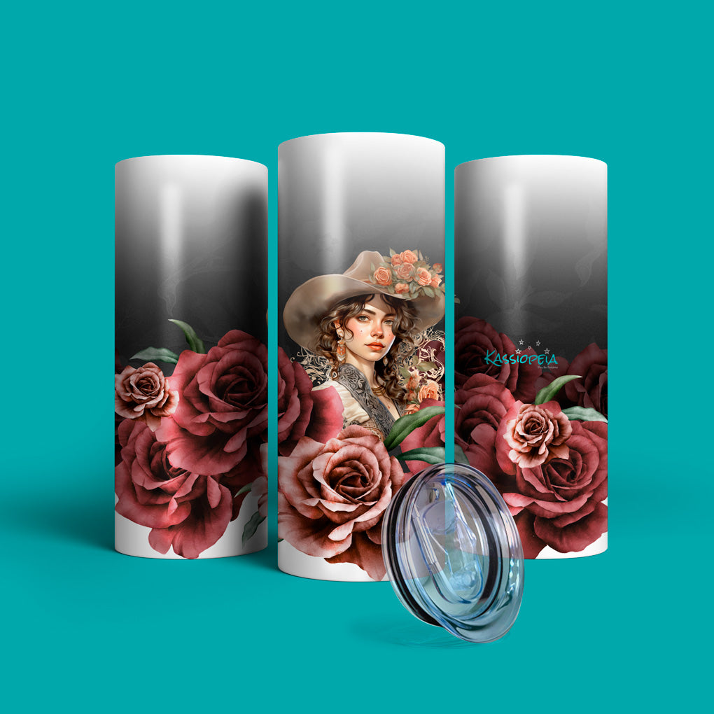 Verre en acier inoxydable Bed of roses