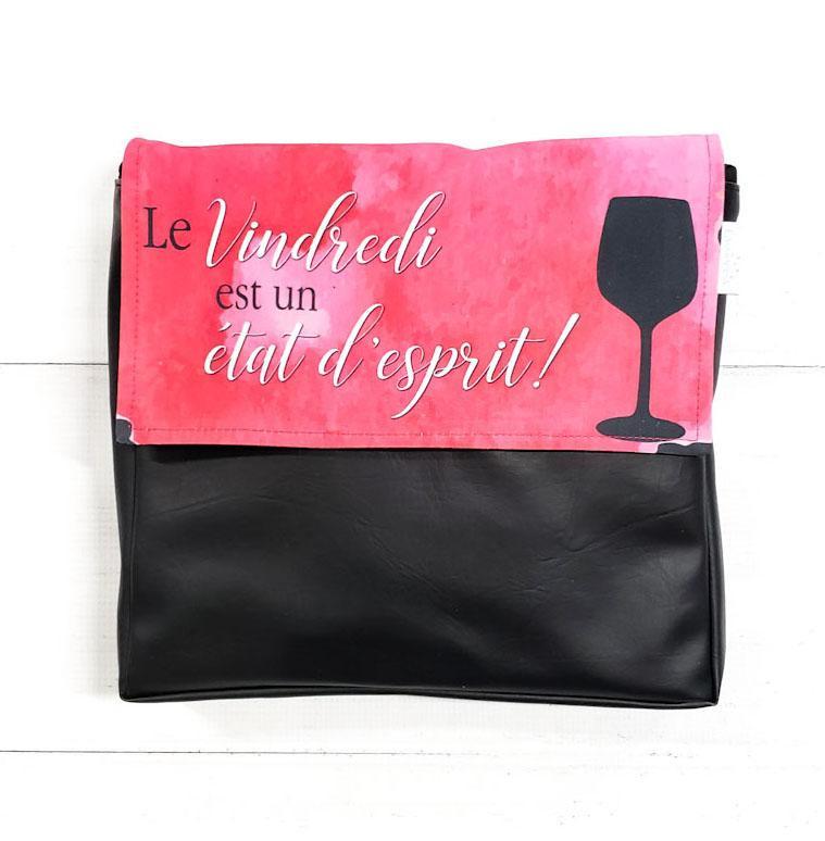 Rabat Vindredi 15" - Kassiopeia par la Bohème - Sac à main interchangeable fait au Québec