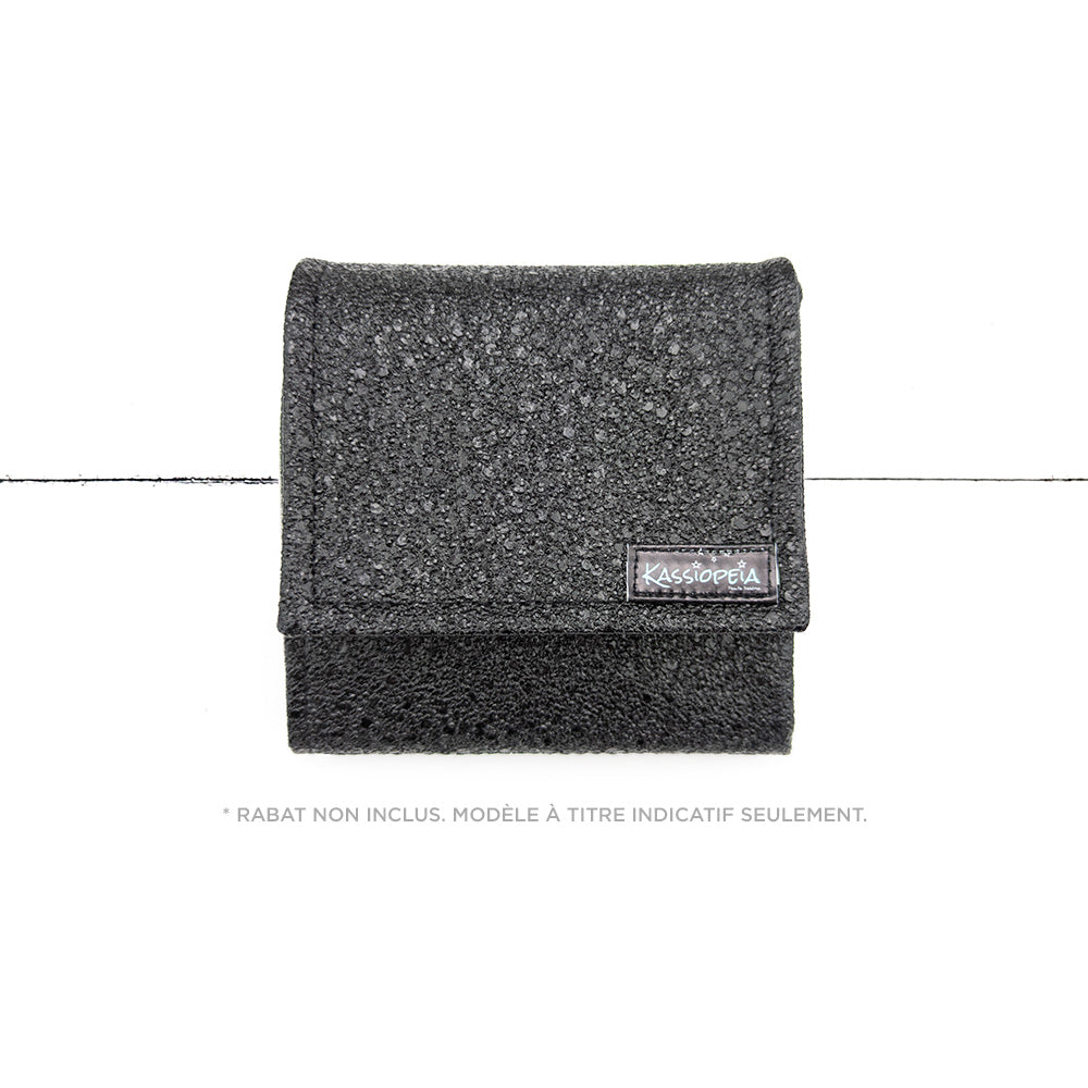 Base de mini portefeuille Paillettes noires