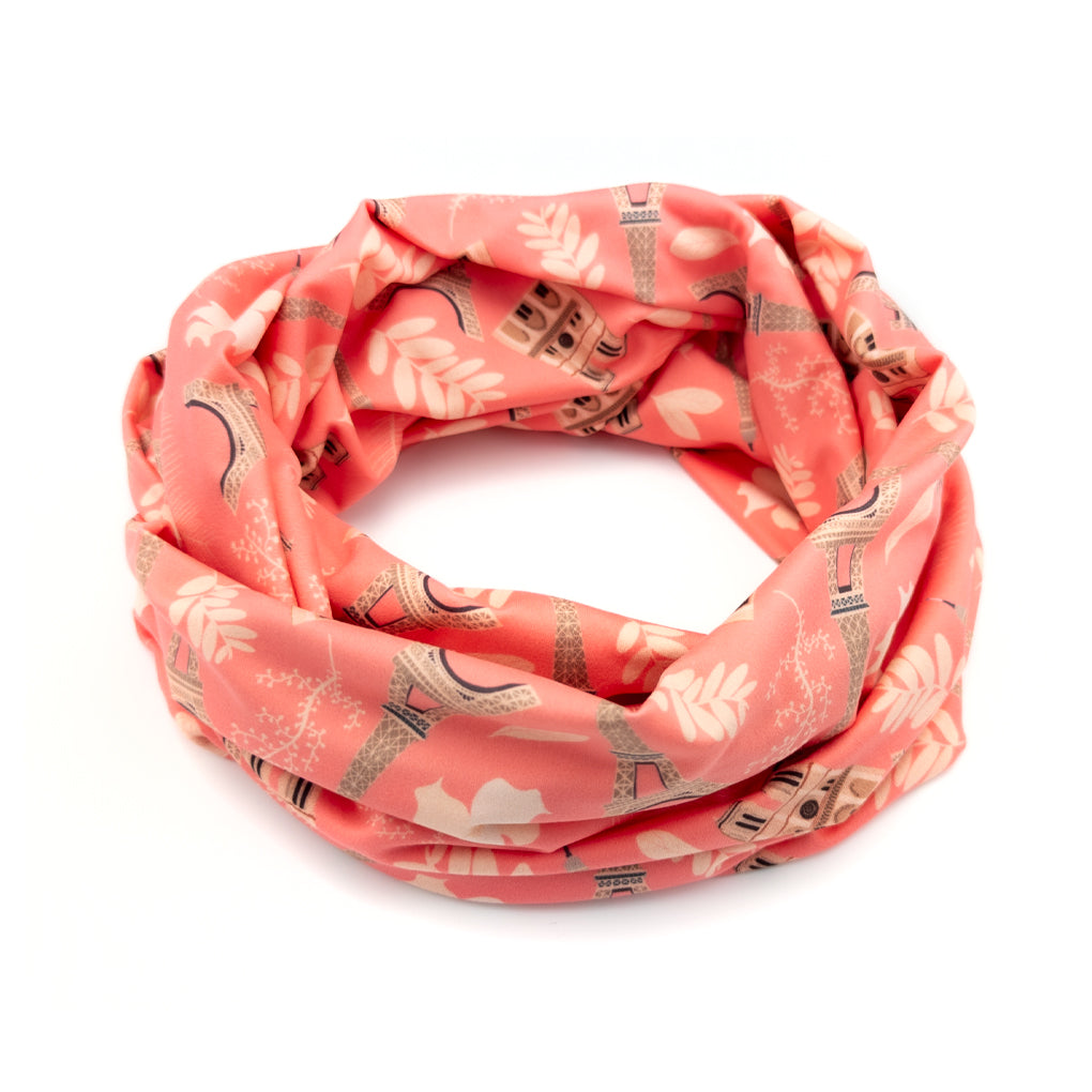 Foulard infinité Ville lumière (Corail)