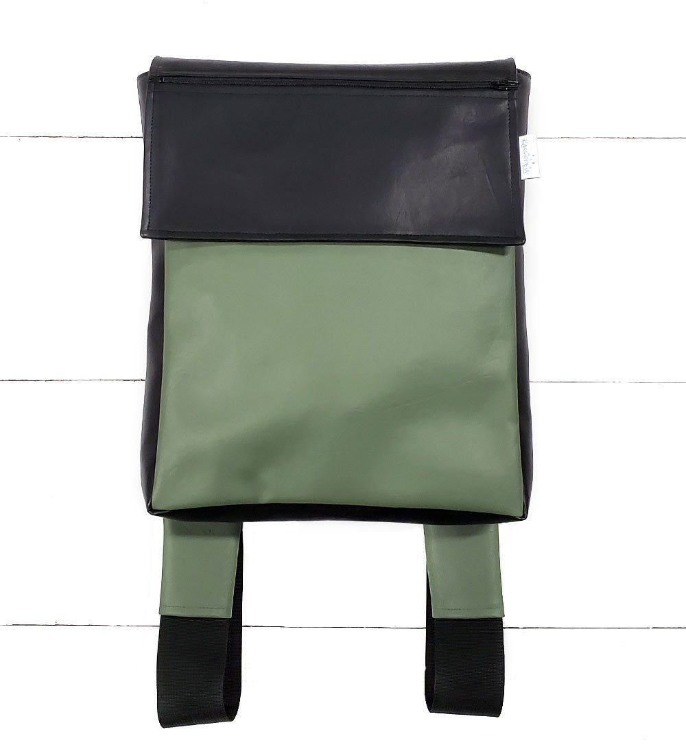 Base - 11" KangourouMOM Kaki (Côtés Noirs) - Kassiopeia par la Bohème - Sac à main interchangeable fait au Québec