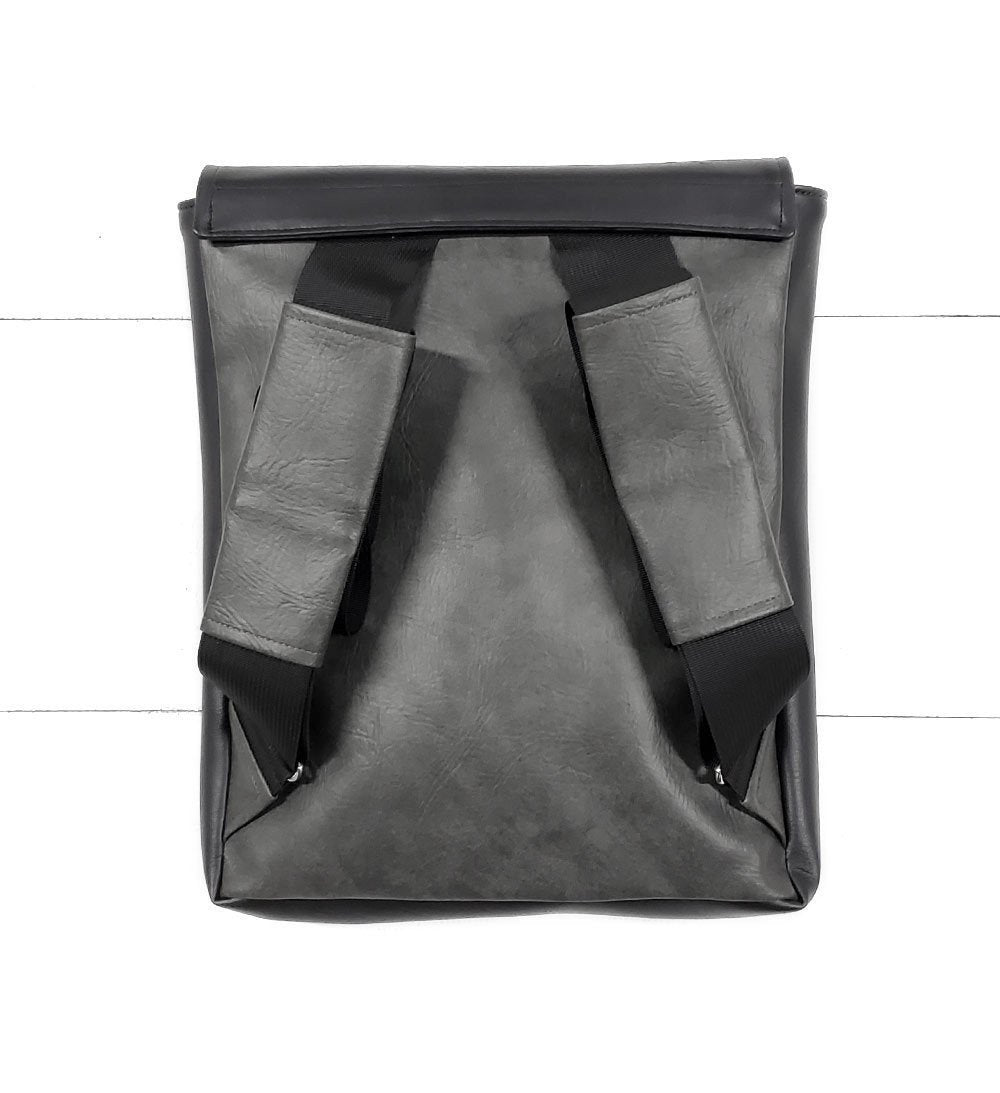 Base - 11" KangourouMOM Charcoal (Côtés Noirs) - Kassiopeia par la Bohème - Sac à main interchangeable fait au Québec