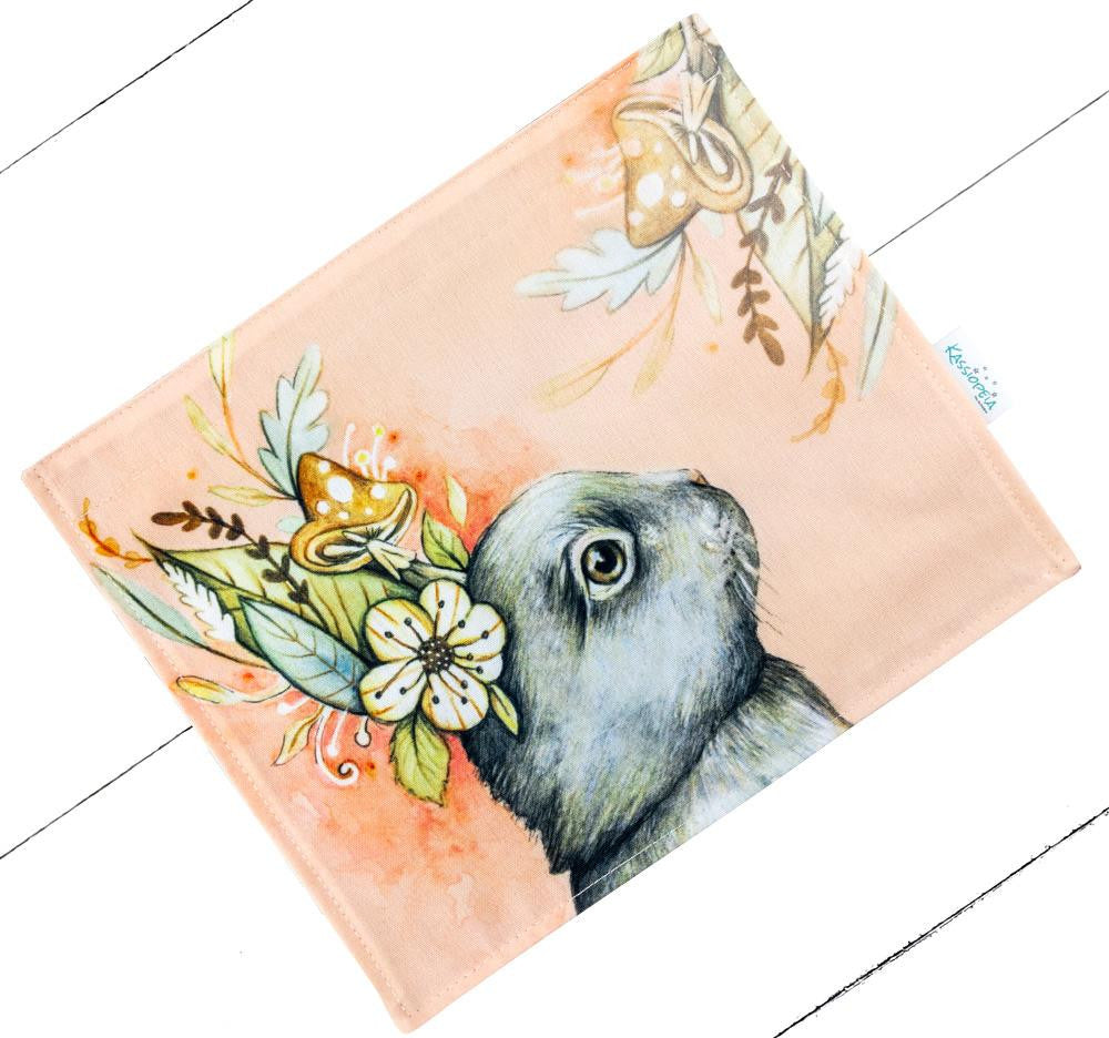 Rabat Lapin Fleuri 15" - Kassiopeia par la Bohème - Sac à main interchangeable fait au Québec