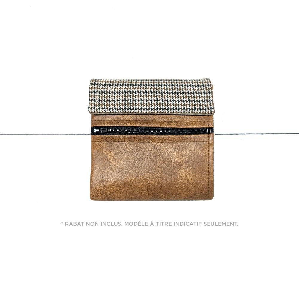 Base de mini portefeuille Noisette - Kassiopeia par la Bohème - Sac à main interchangeable fait au Québec
