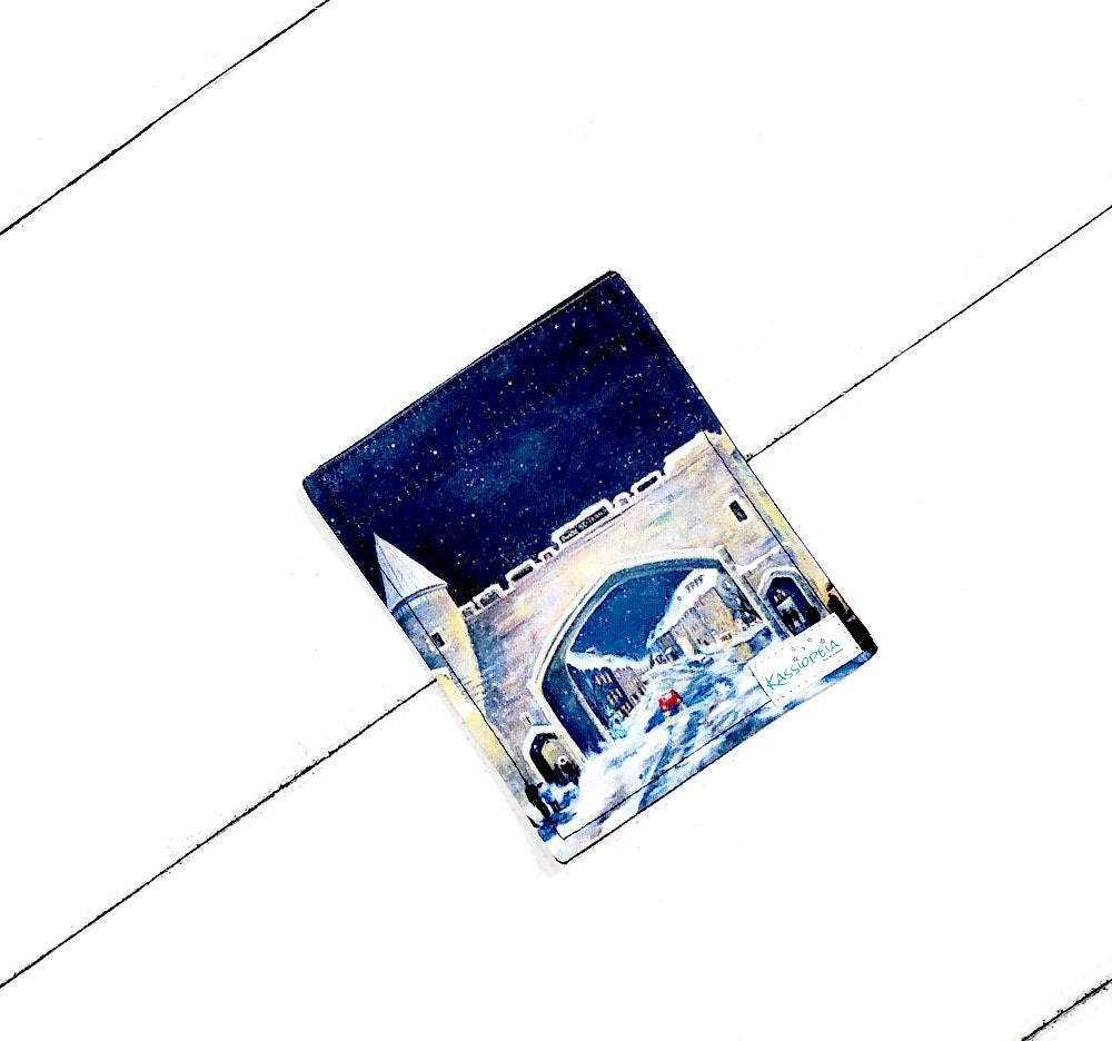 Mini rabat de Portefeuille La porte St-Jean - Kassiopeia par la Bohème - Sac à main interchangeable fait au Québec
