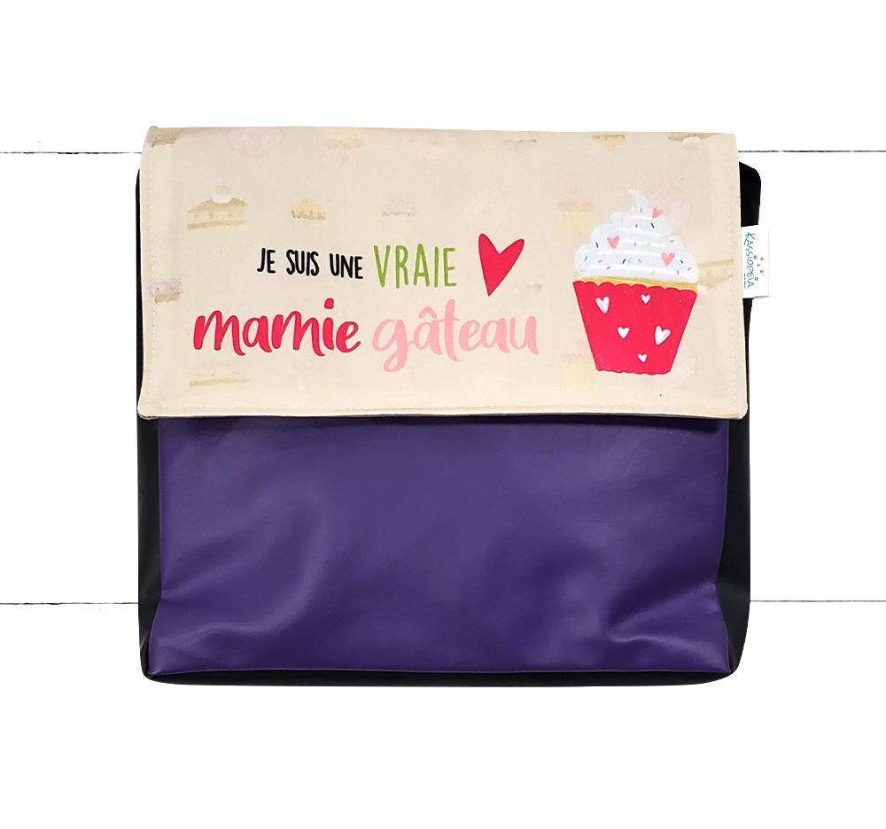 Rabat Mamie gâteau 15" - Kassiopeia par la Bohème - Sac à main interchangeable fait au Québec
