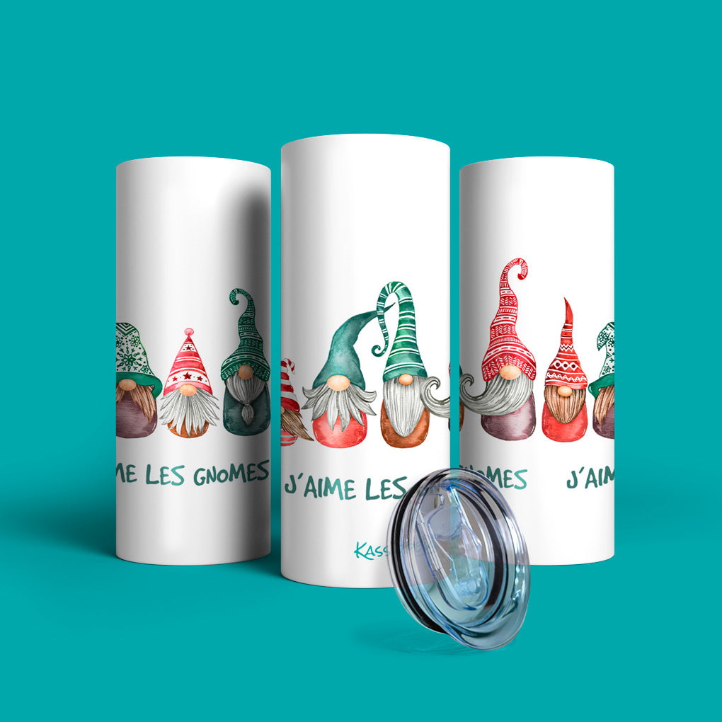 Verre en acier inoxydable Gnomes des fêtes