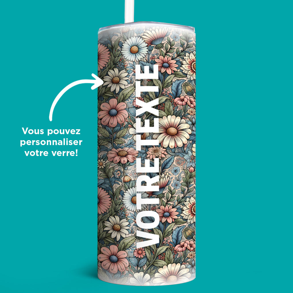 Verre en acier inoxydable Bouquet radieux