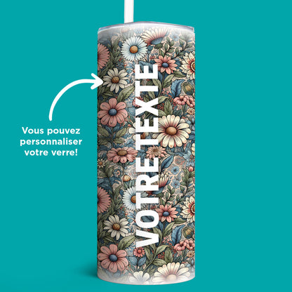 Verre en acier inoxydable Bouquet radieux