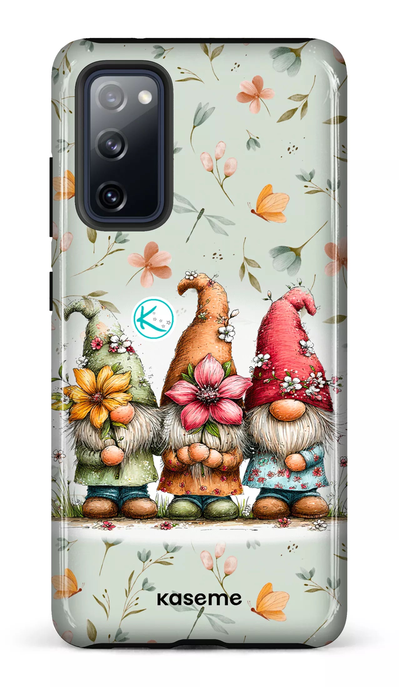 Étui à cellulaire - Gnomes à la fleur