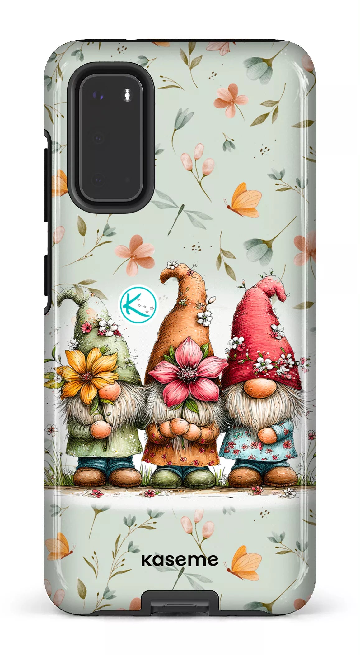 Étui à cellulaire - Gnomes à la fleur