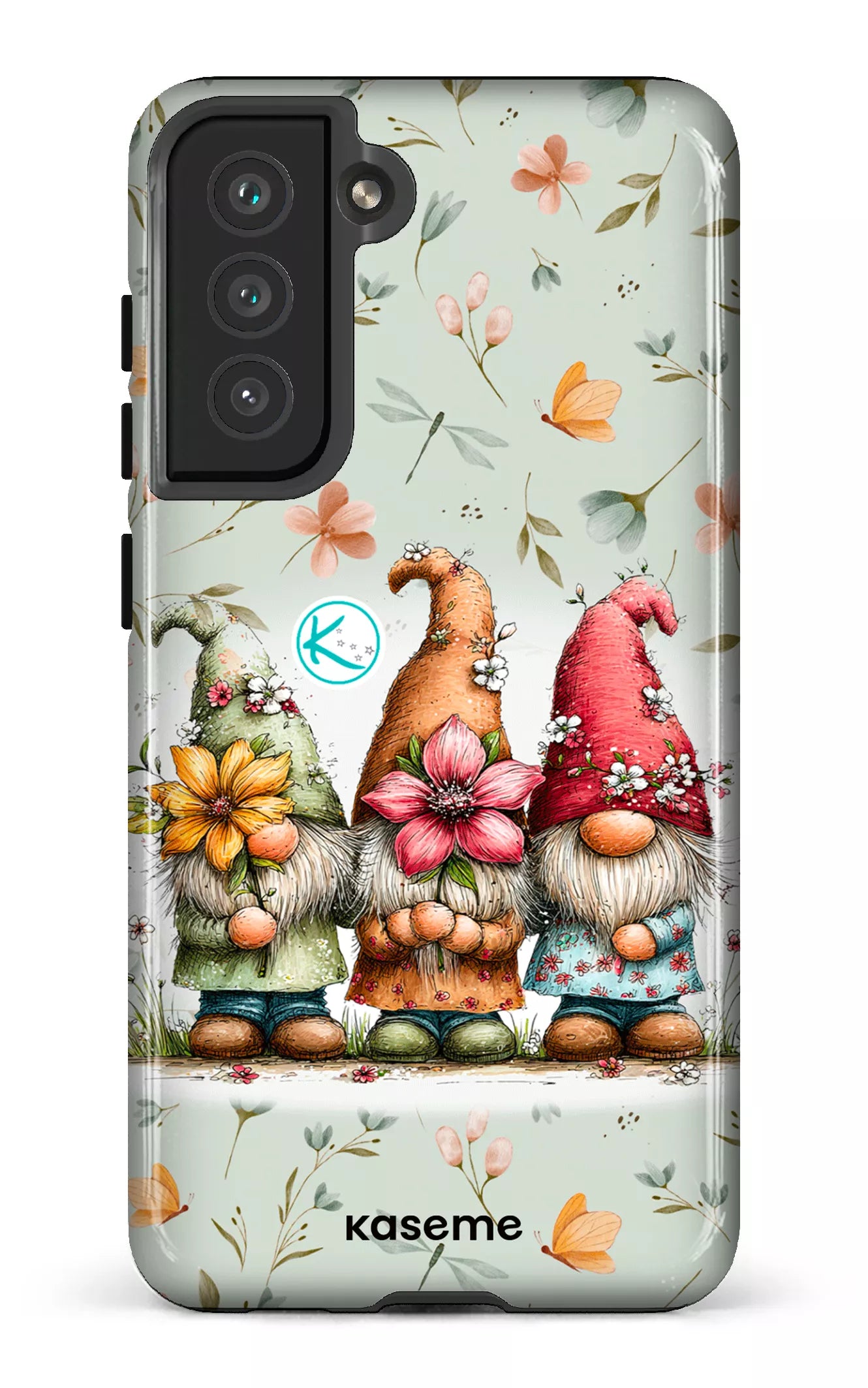 Étui à cellulaire - Gnomes à la fleur