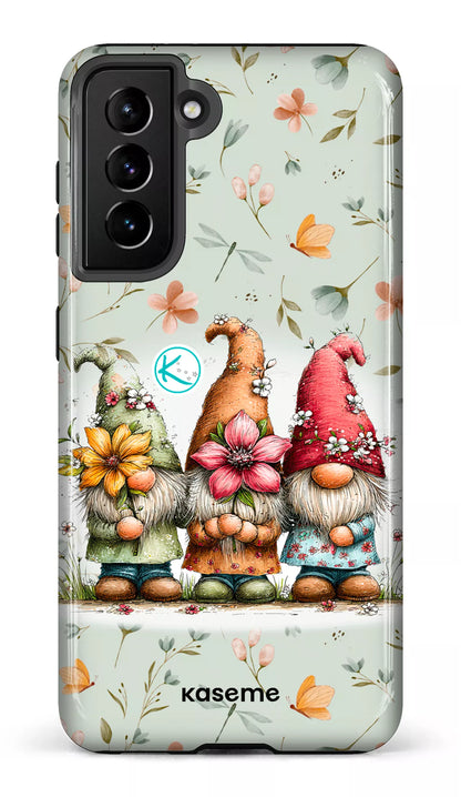 Étui à cellulaire - Gnomes à la fleur