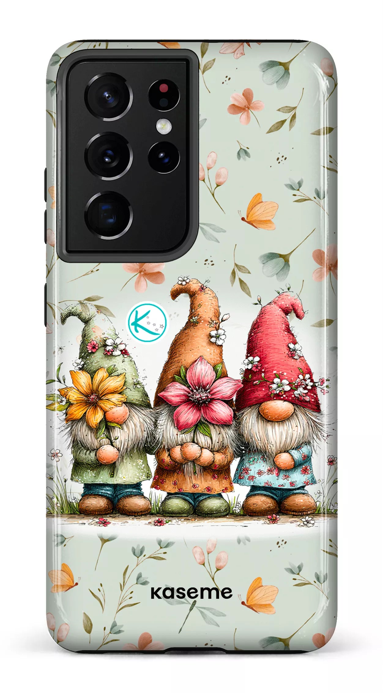 Étui à cellulaire - Gnomes à la fleur