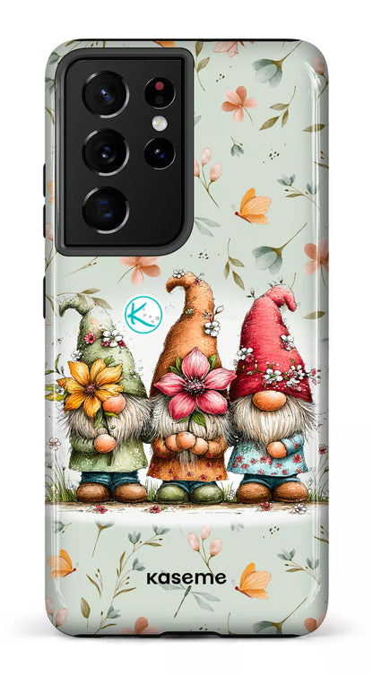 Étui à cellulaire - Gnomes à la fleur