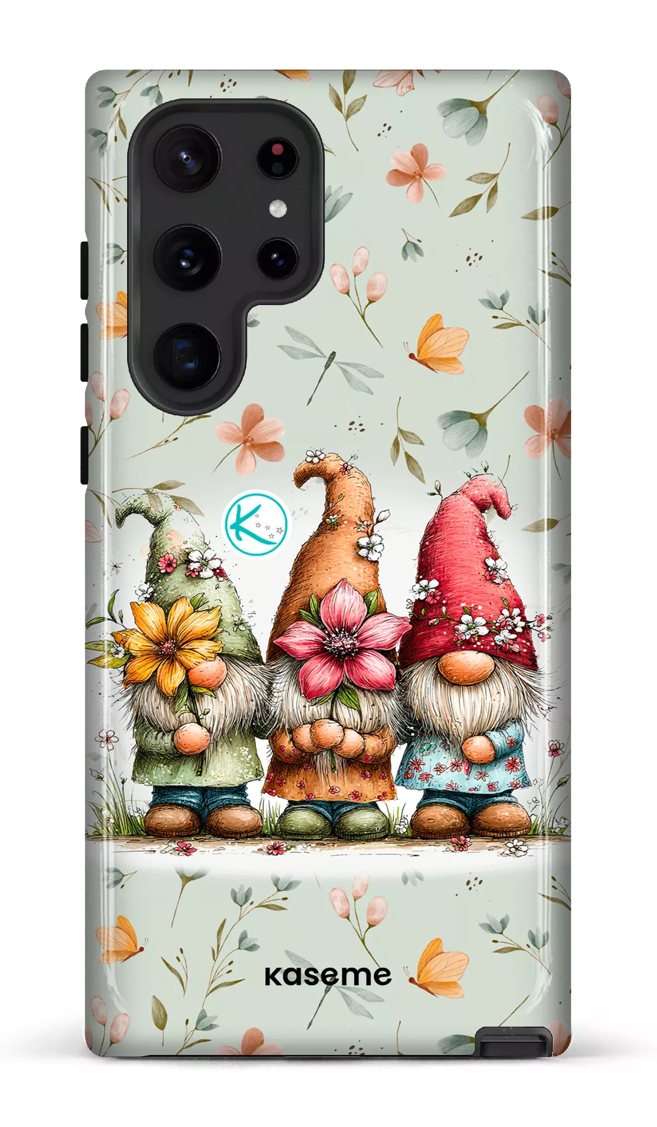 Étui à cellulaire - Gnomes à la fleur