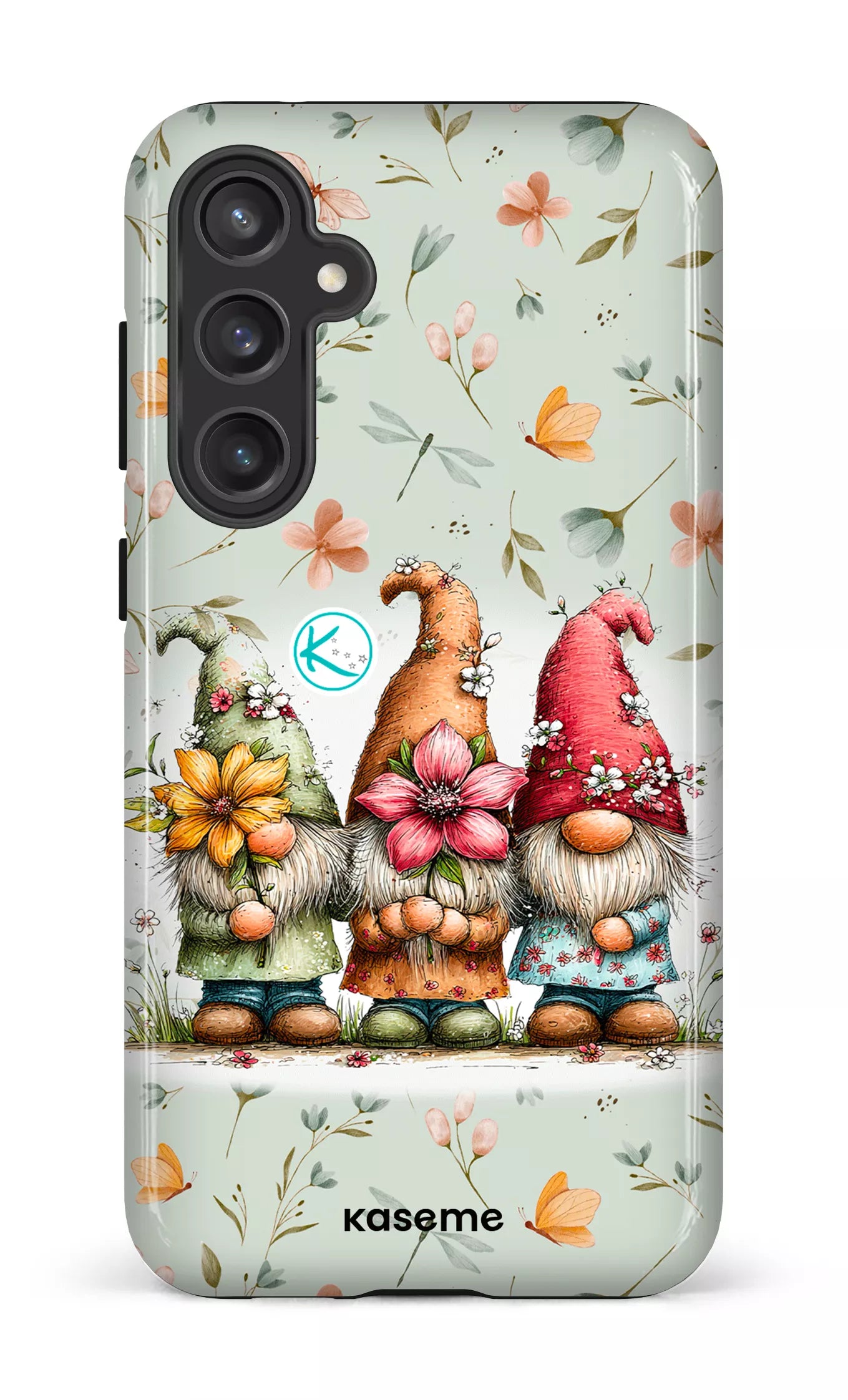 Étui à cellulaire - Gnomes à la fleur