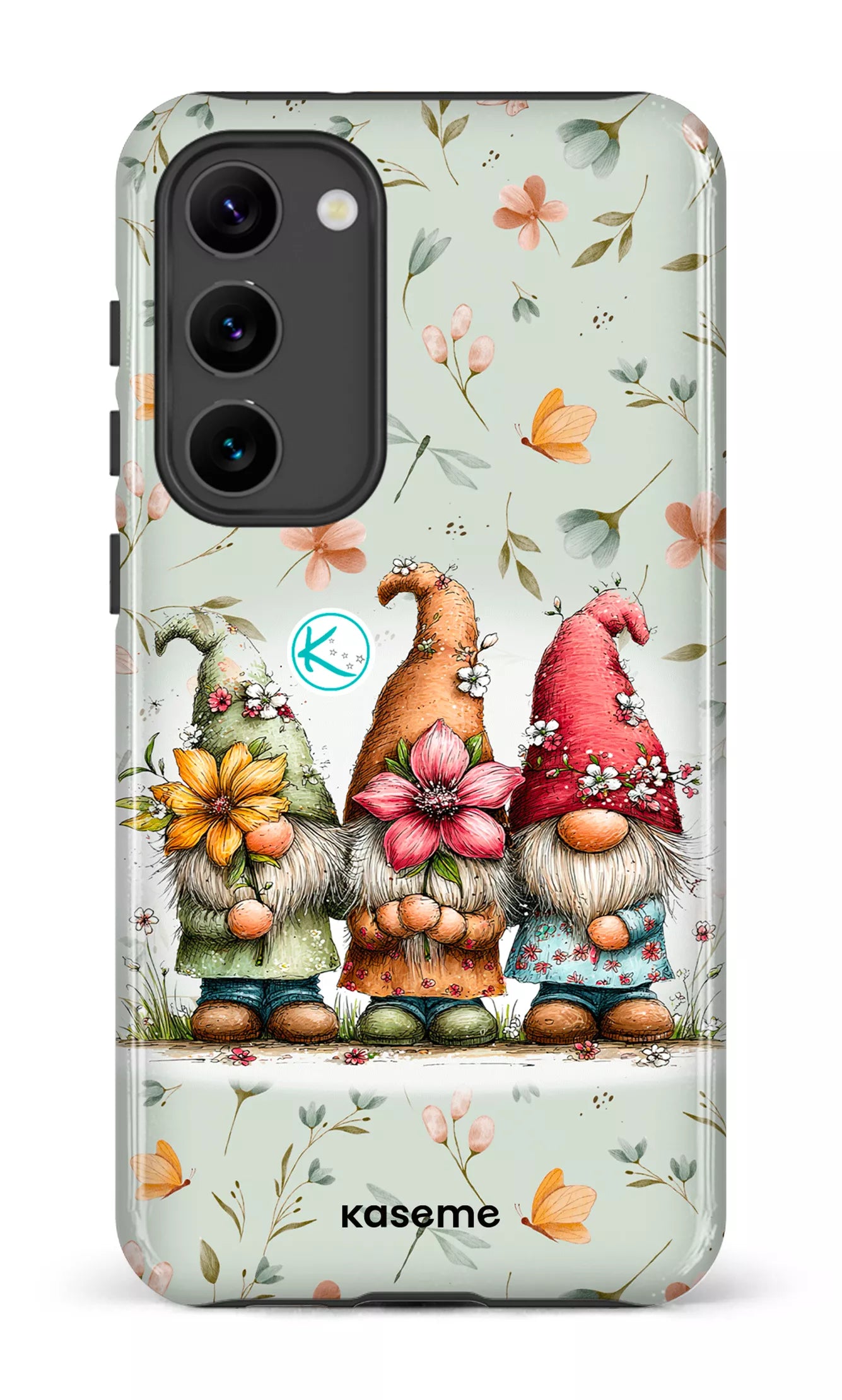 Étui à cellulaire - Gnomes à la fleur