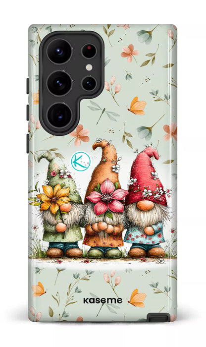 Étui à cellulaire - Gnomes à la fleur