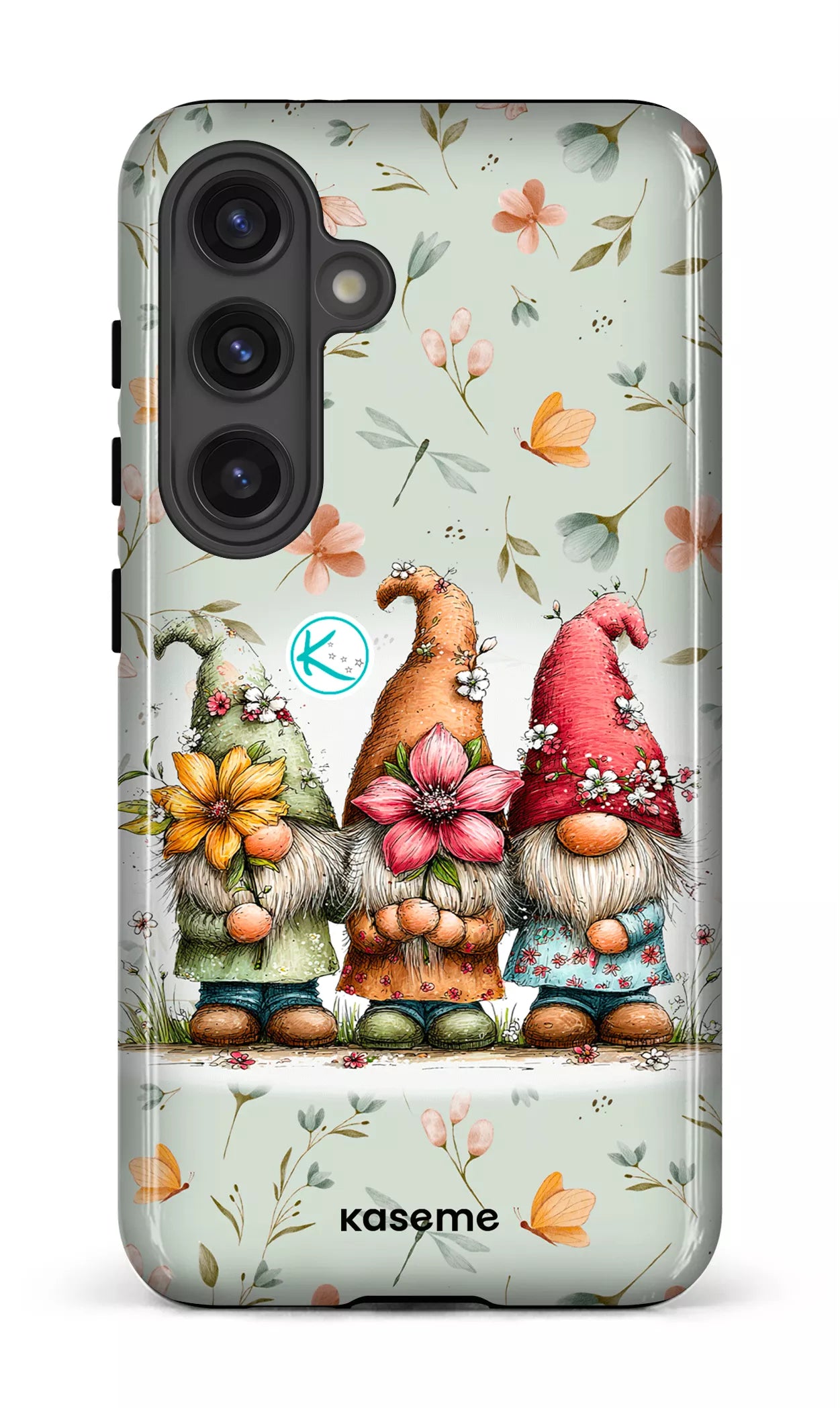 Étui à cellulaire - Gnomes à la fleur
