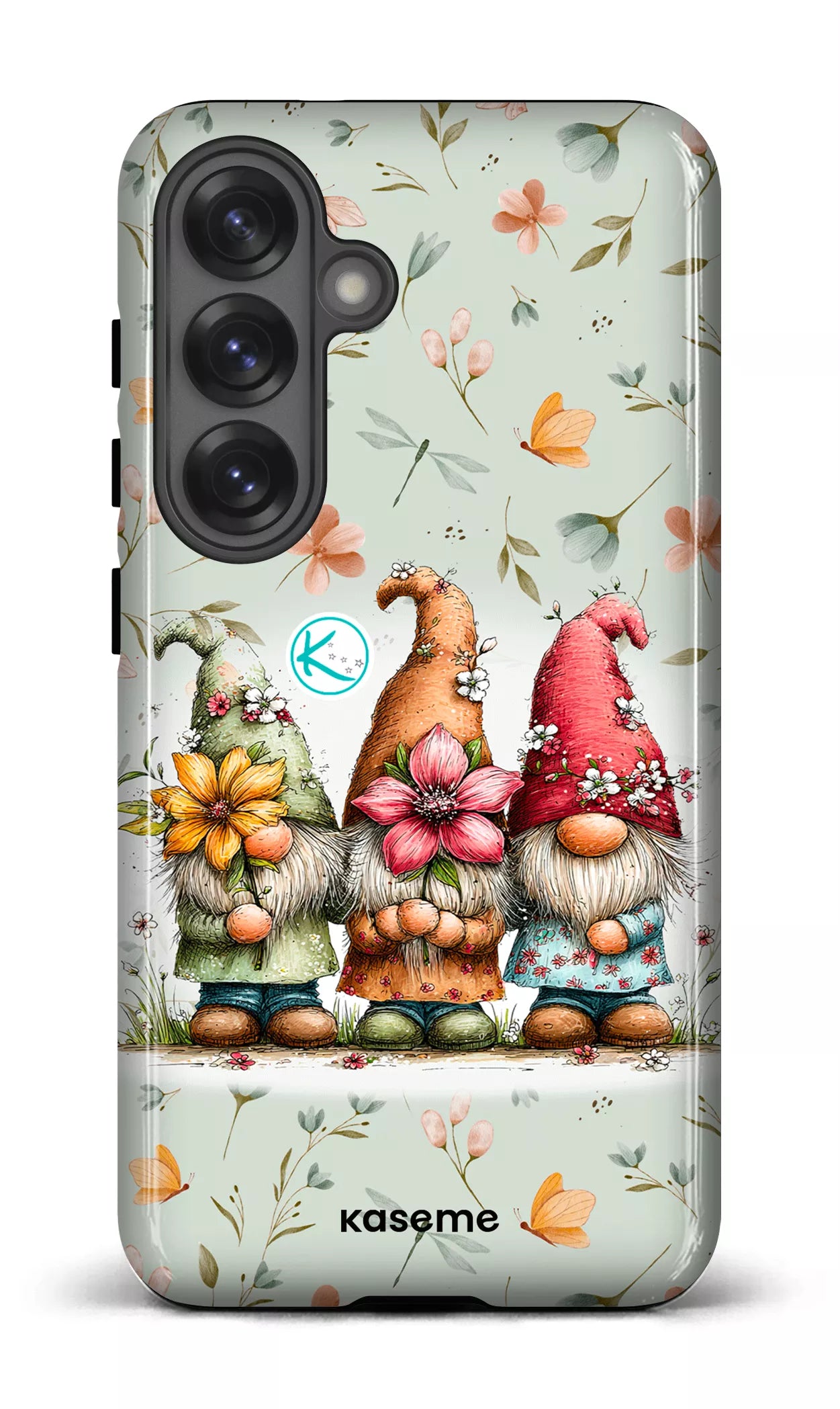 Étui à cellulaire - Gnomes à la fleur