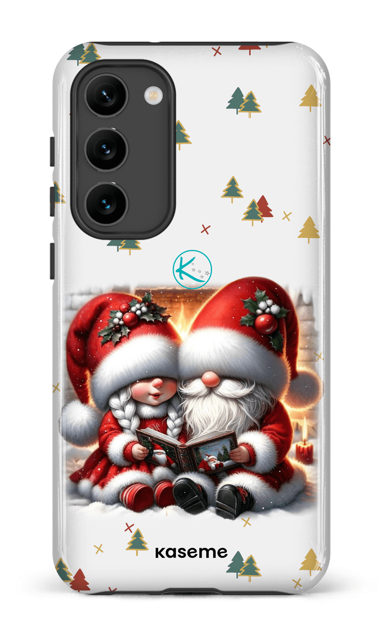 Étui à cellulaire - Gnome Maman et Papa Noël