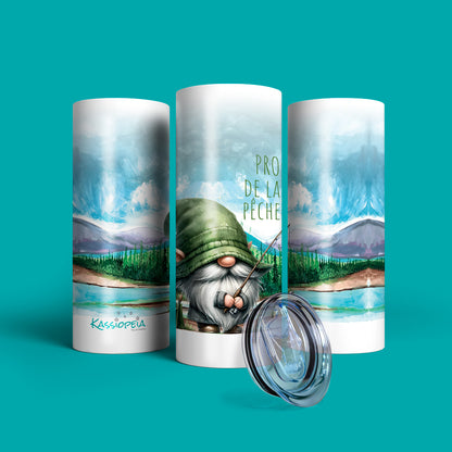 Verre en acier inoxydable Gnome pêcheur