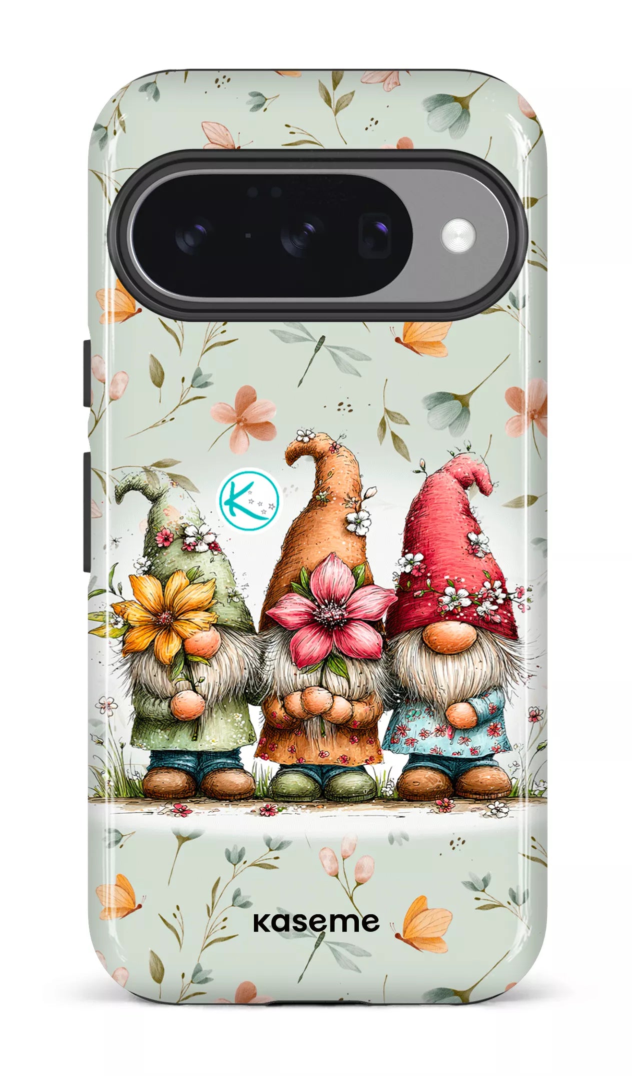 Étui à cellulaire - Gnomes à la fleur