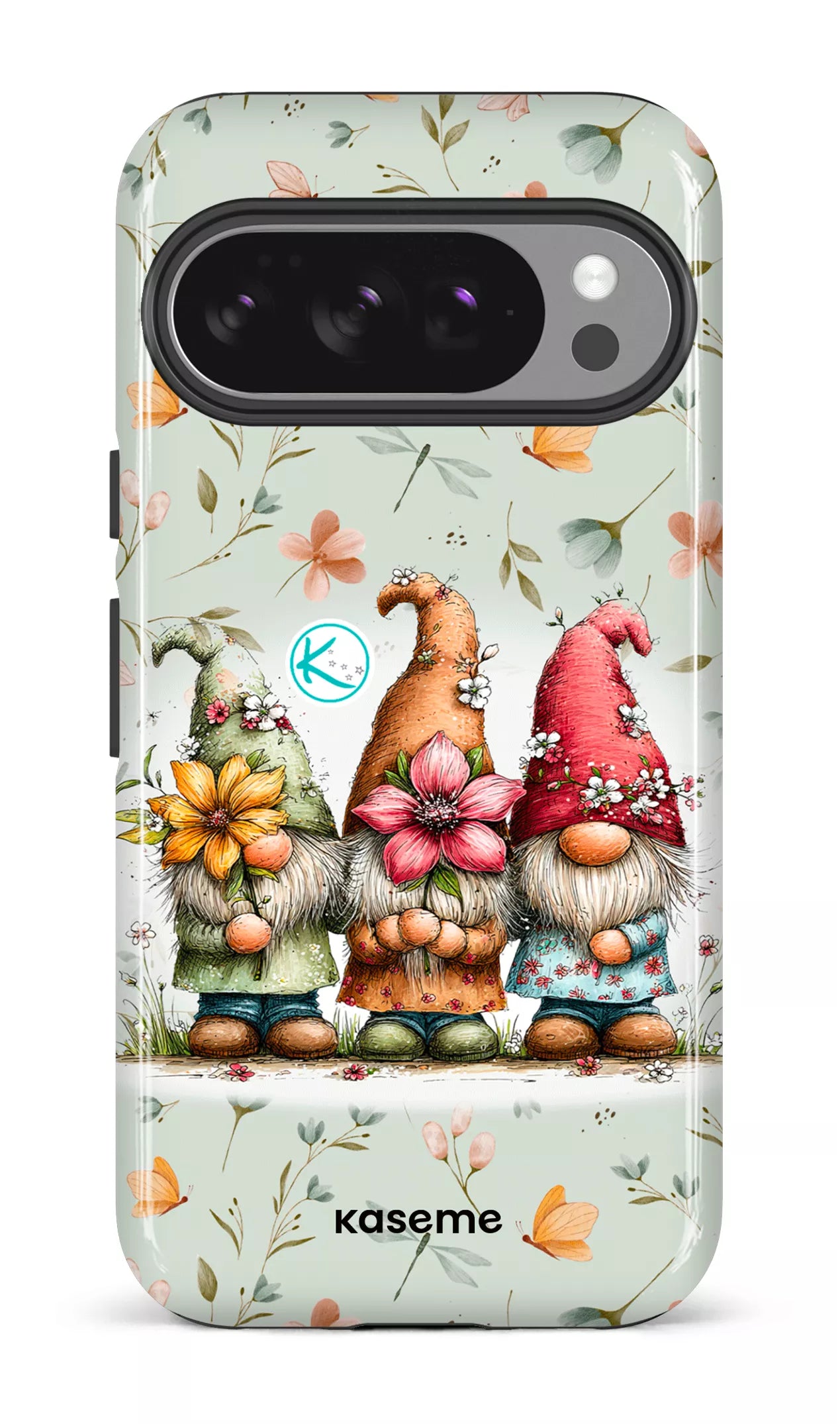 Étui à cellulaire - Gnomes à la fleur