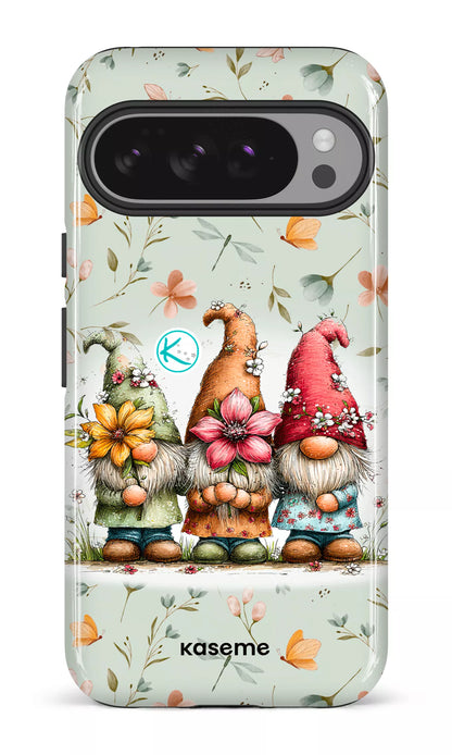 Étui à cellulaire - Gnomes à la fleur