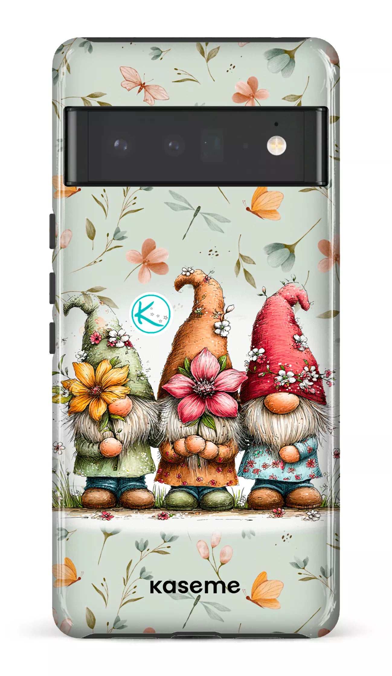 Étui à cellulaire - Gnomes à la fleur