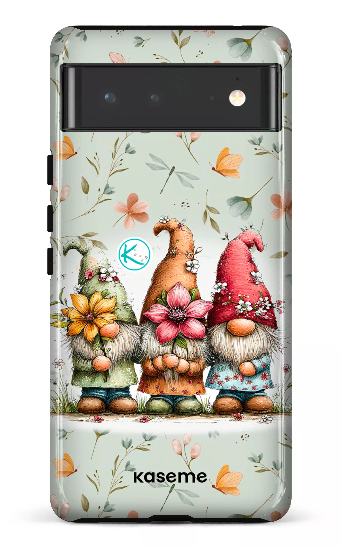Étui à cellulaire - Gnomes à la fleur