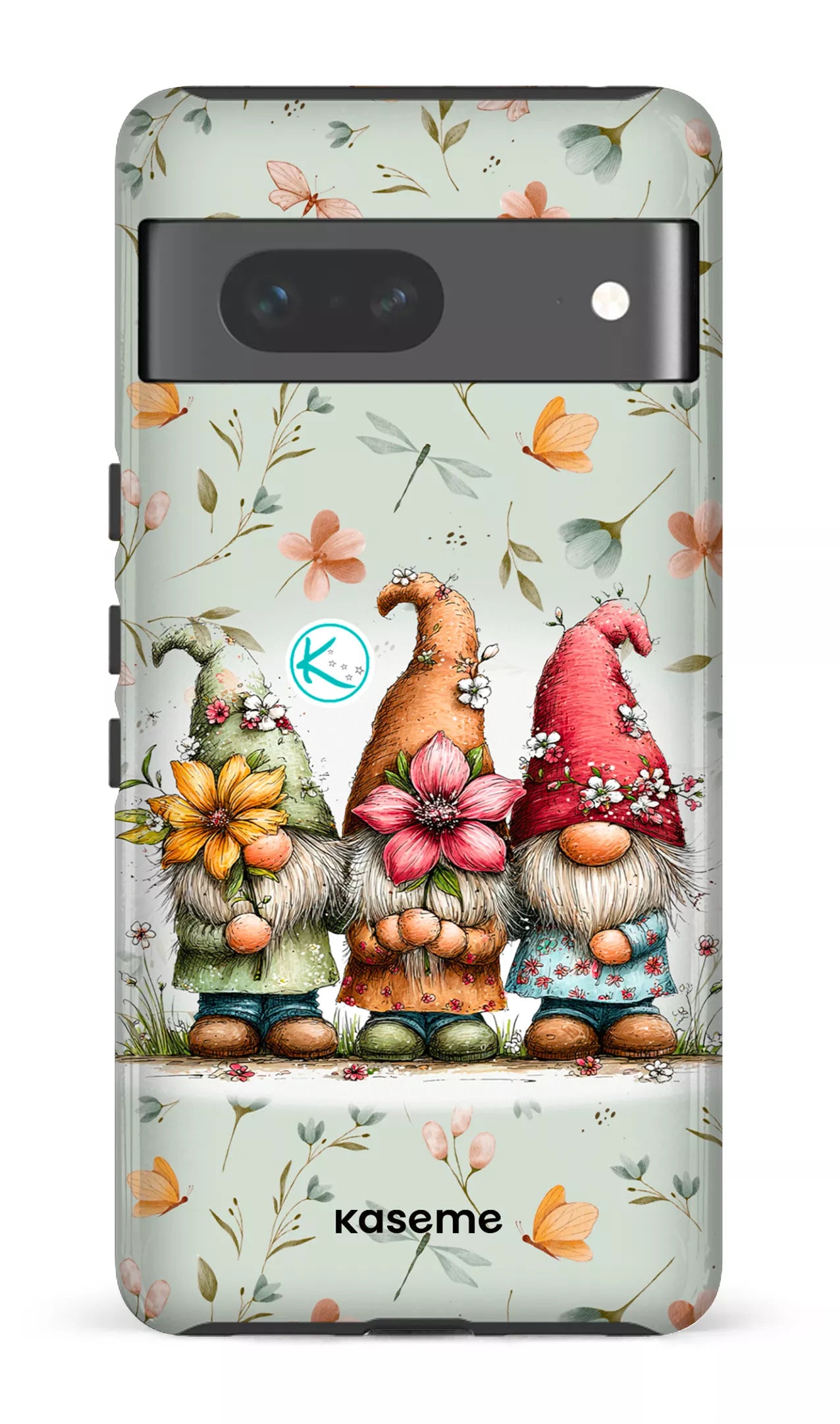Étui à cellulaire - Gnomes à la fleur