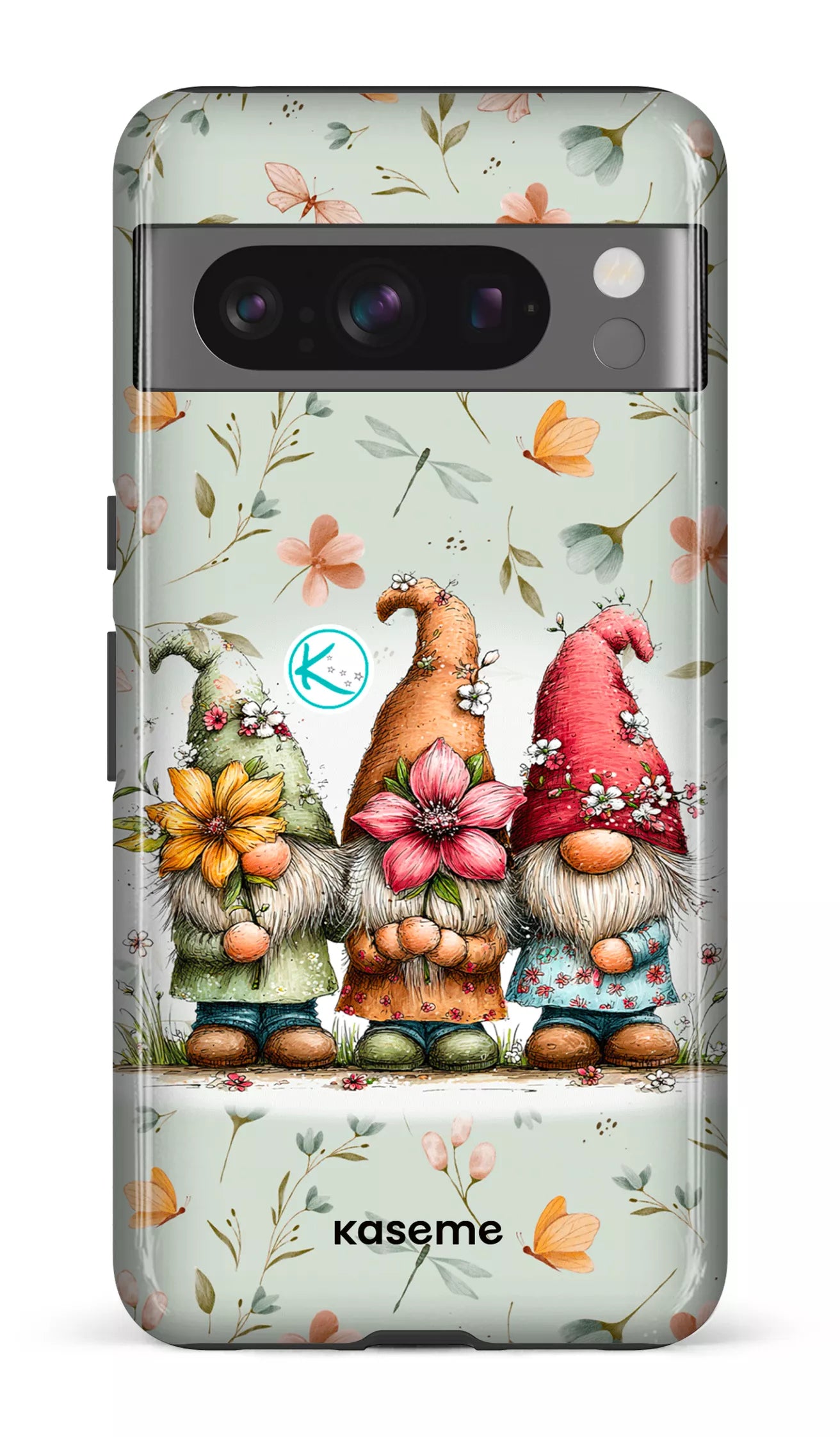 Étui à cellulaire - Gnomes à la fleur
