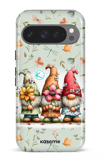 Étui à cellulaire - Gnomes à la fleur