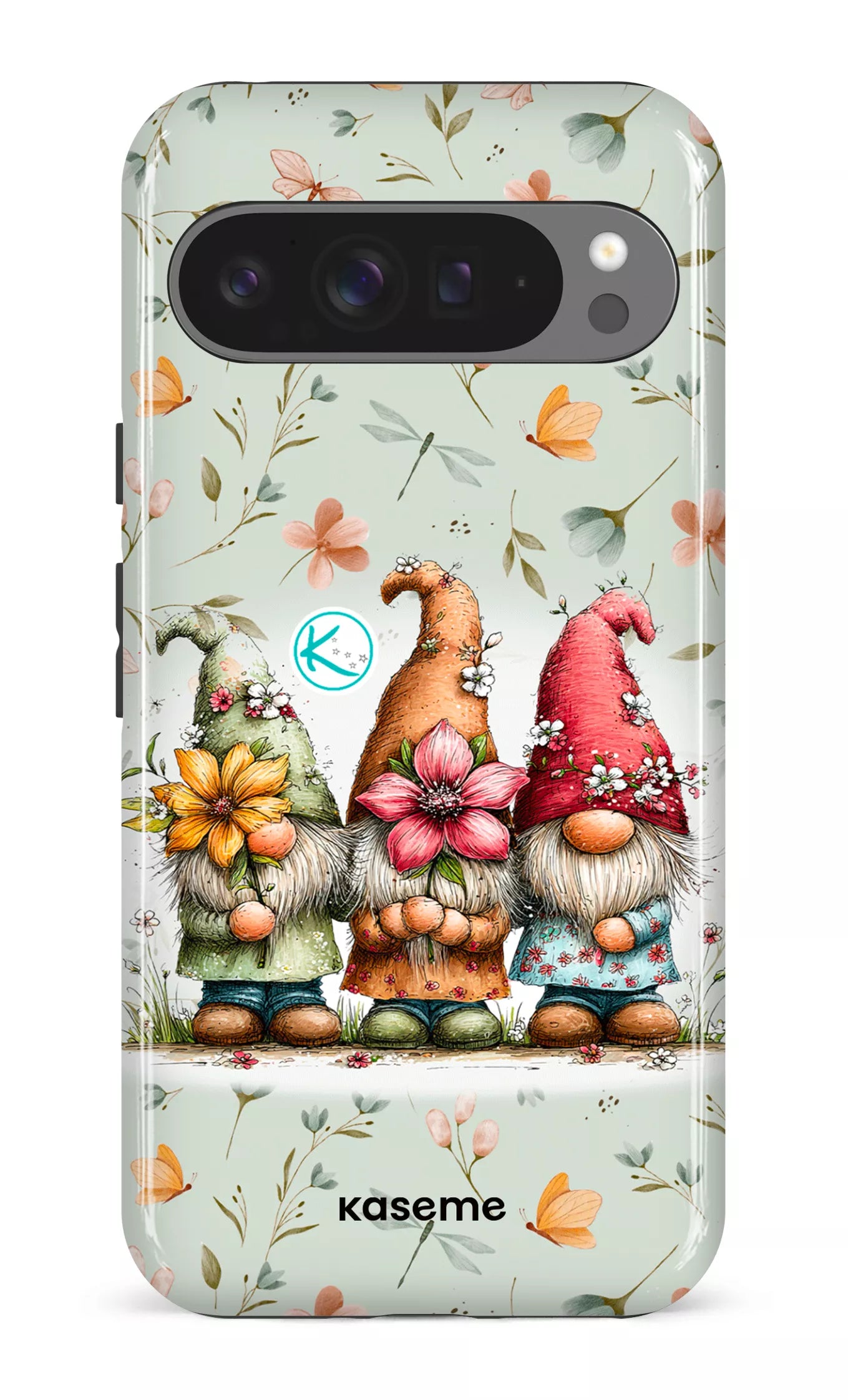Étui à cellulaire - Gnomes à la fleur