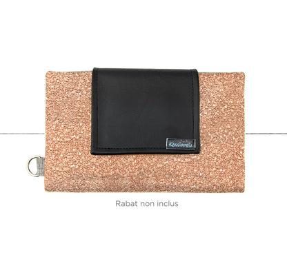 Base de grand portefeuille Paillettes rosées