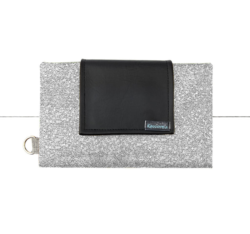 Base de grand portefeuille Paillettes argentées