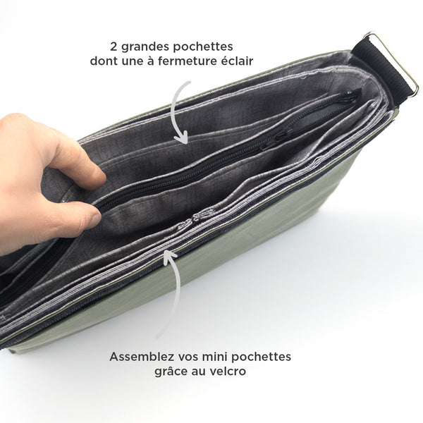 Organisateur de sac à velcro 15"