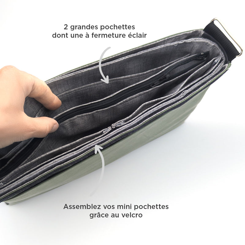 Organisateur de sac à velcro 15"