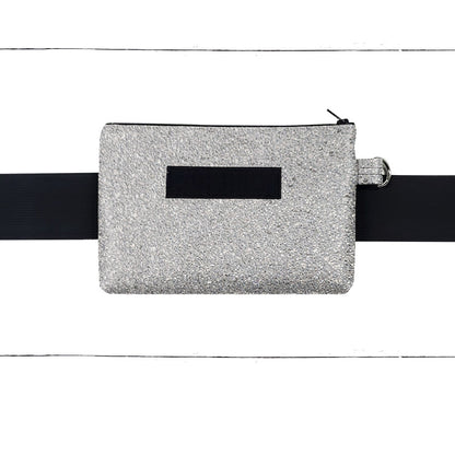 Base - 8" BananaSplit Paillettes argentées (Sac banane mince)