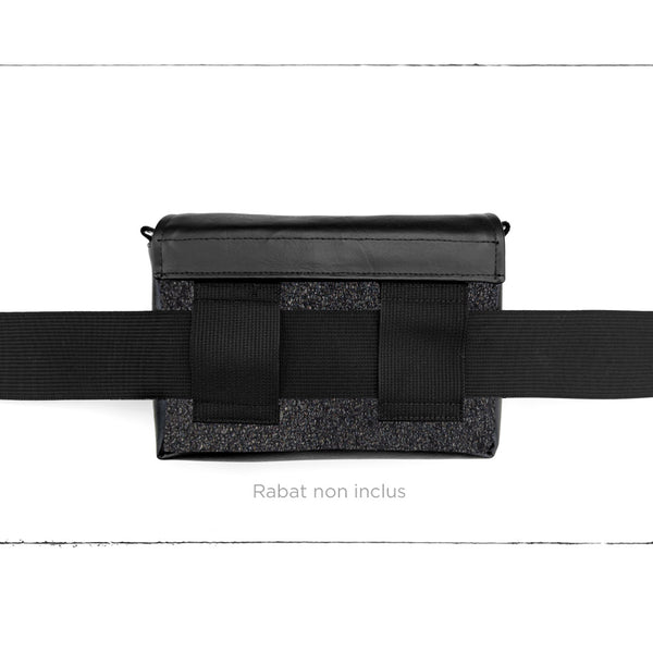 Base - 8" BananOurse Paillettes Noires (Sac banane transformable)